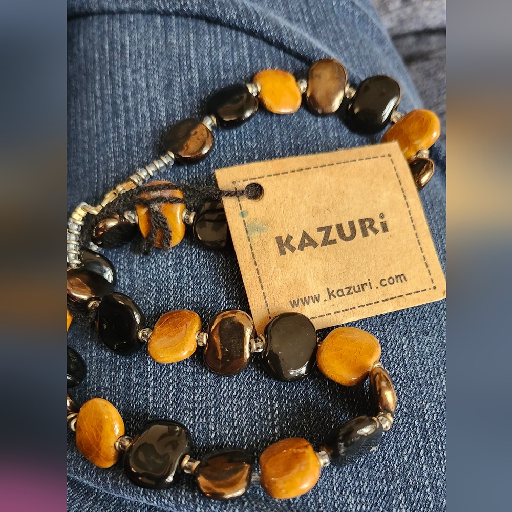 Kazuri Handcrafted Clay Bead Necklace, 18 Inch